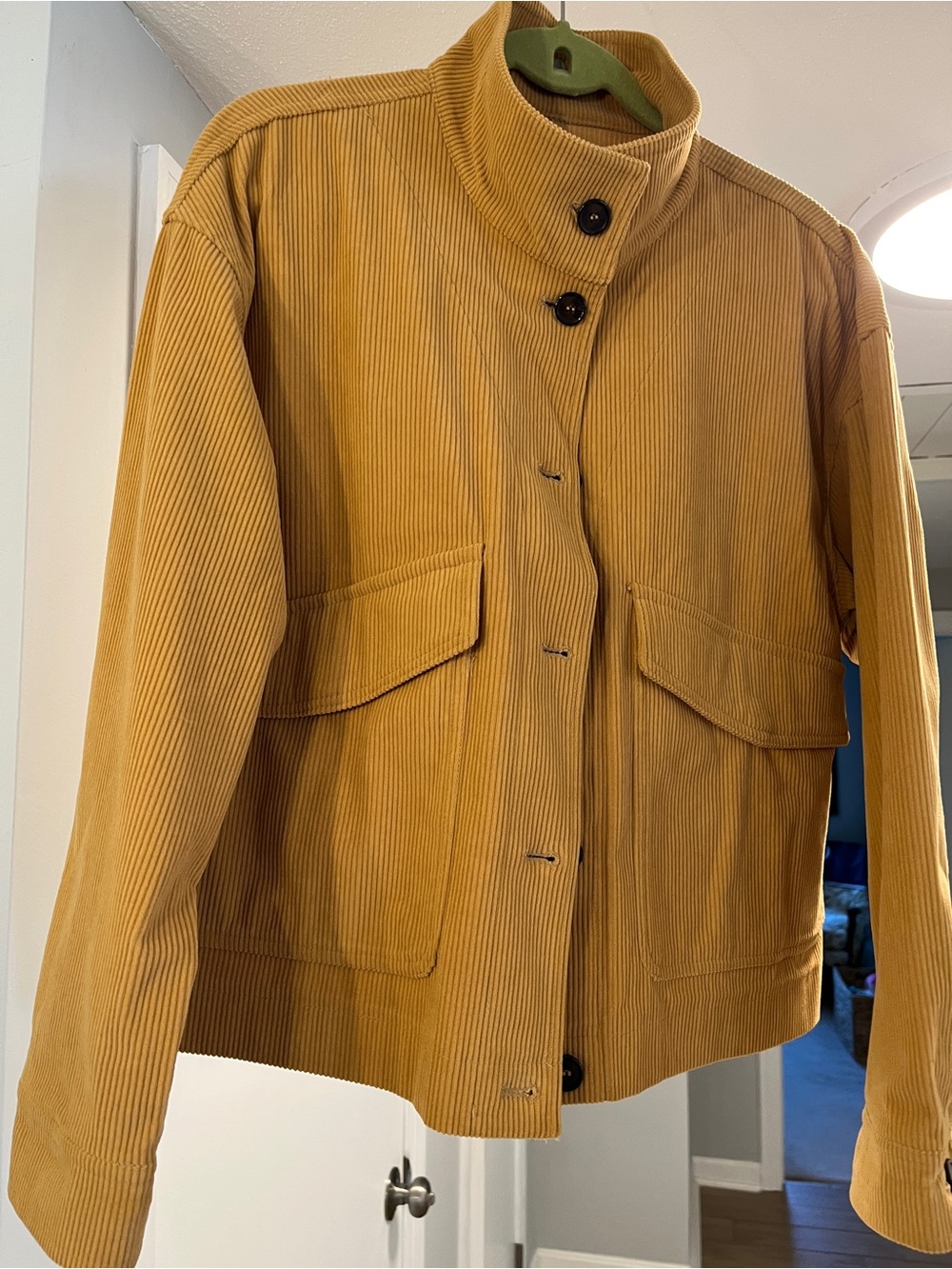 Avec Les Filles Corduroy Utility Jacket in Mustard Yellow